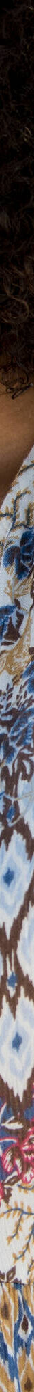 Robe évasée à volant, imprimé (écru / bleu) Robe évasée à volant, imprimé (écru / bleu)